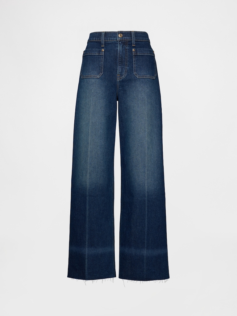High Rise Stride Wide-Leg Jeans