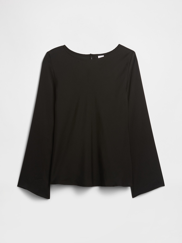 Bell Sleeve Boatneck Top