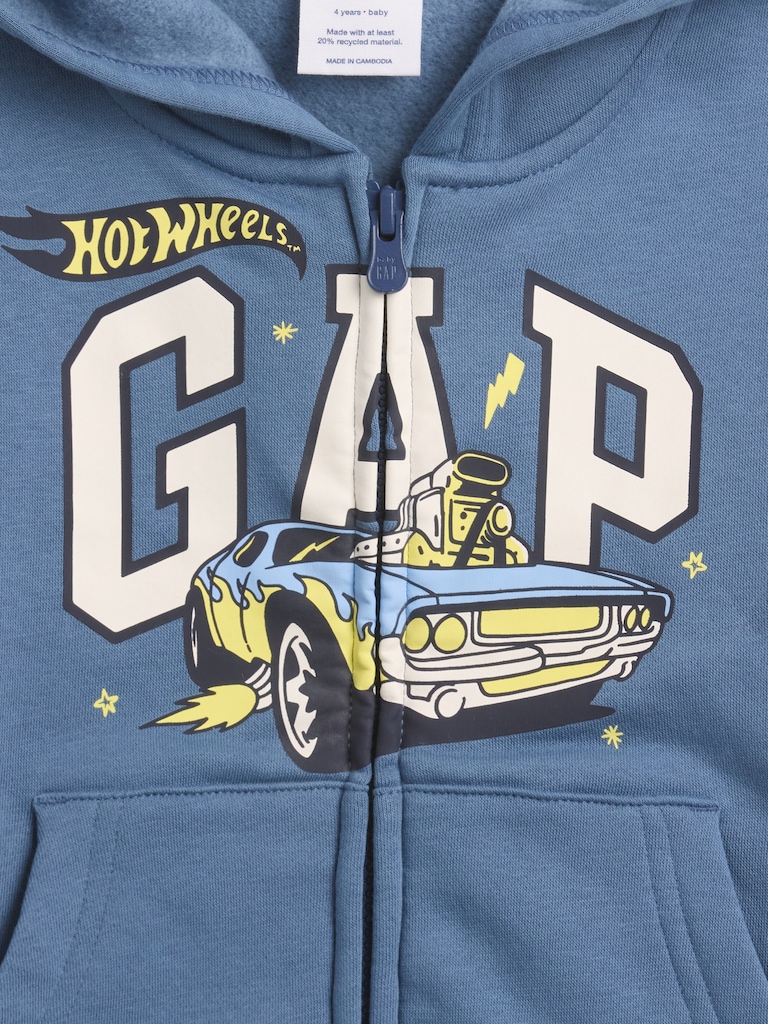 babyGap Hot Wheels™ Relaxed Logo Zip Hoodie