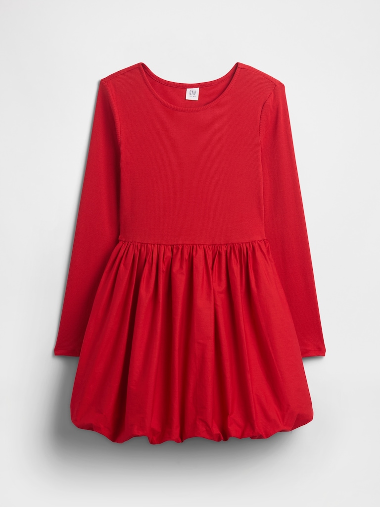 Kids Puff Sleeve Bubble Dress