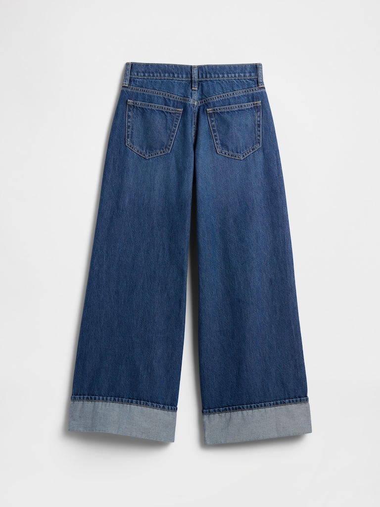 Kids Mid Rise Baggy Jeans
