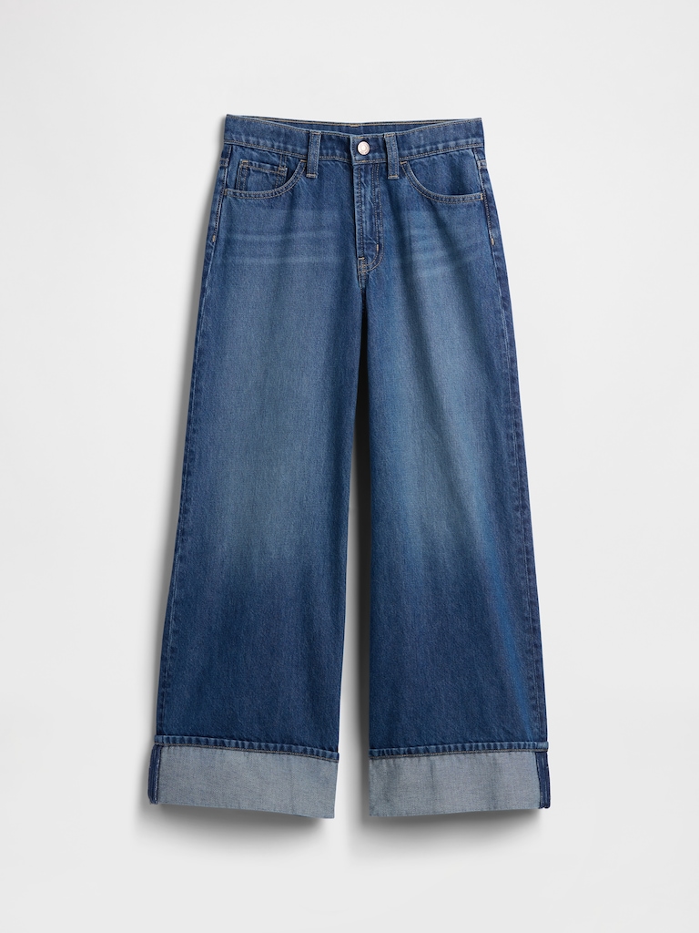 Kids Mid Rise Baggy Jeans