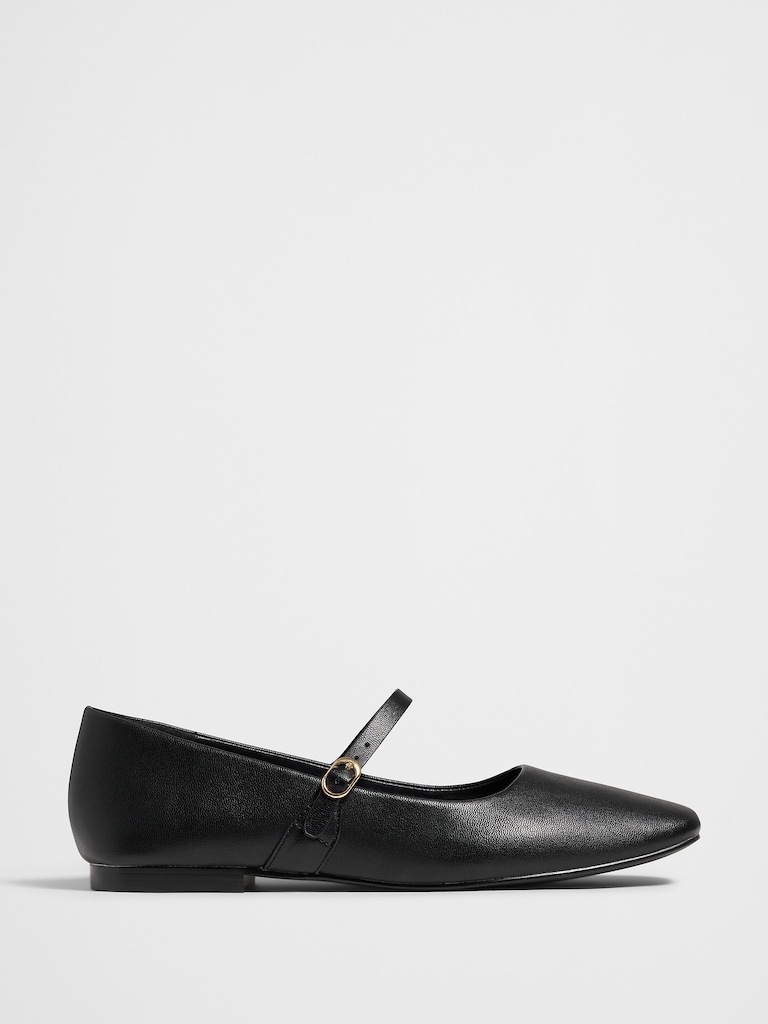 Vegan Leather Maryjane Ballet Flat