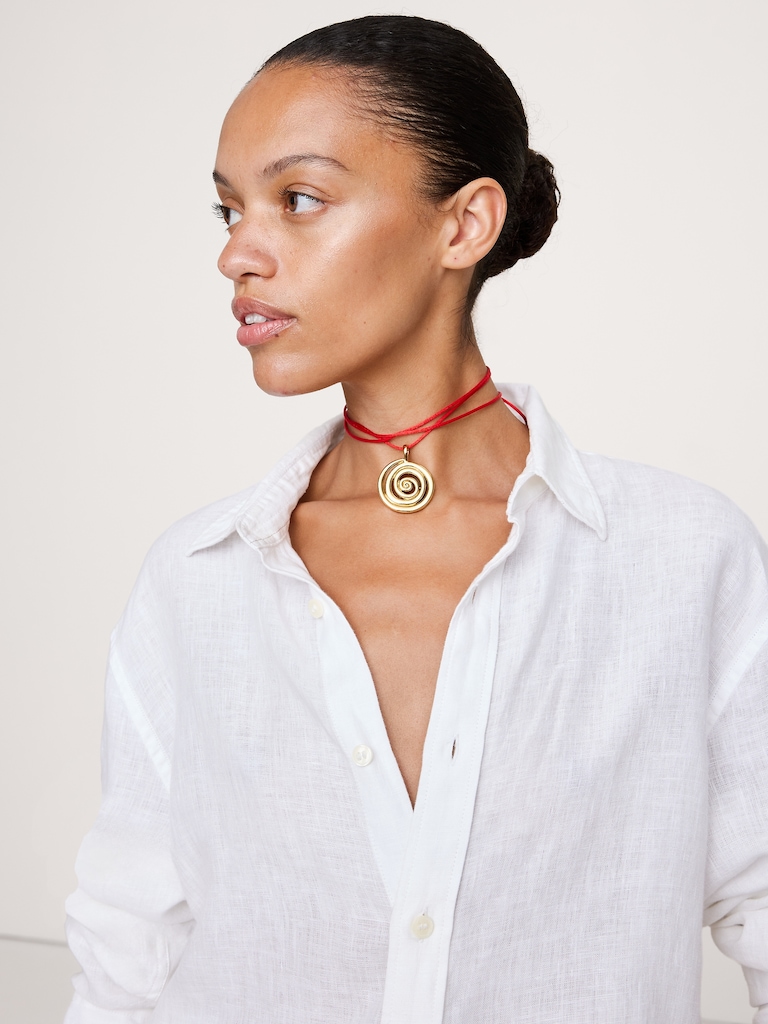 Spiral On A String Necklace by Anni Lu