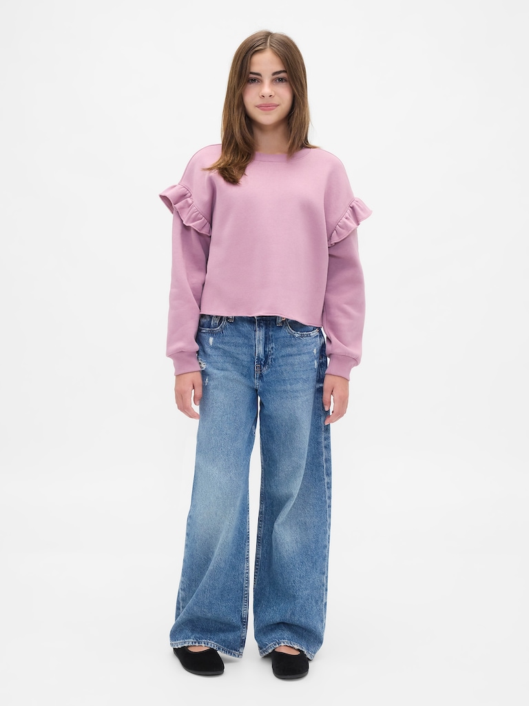 Kids VintageSoft Ruffle Sweatshirt