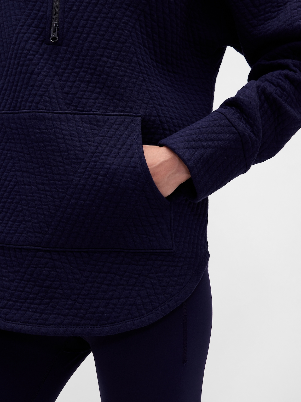 GapFit Quilted Jacquard Half-Zip Pullover