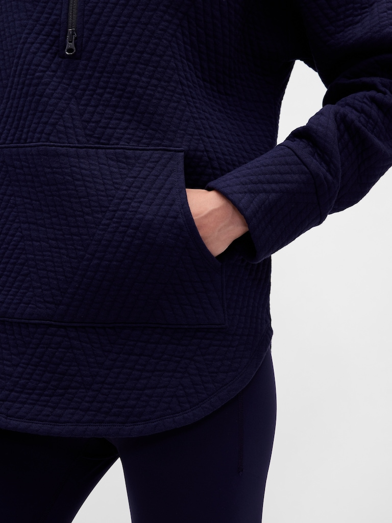 GapFit Quilted Jacquard Half-Zip Pullover