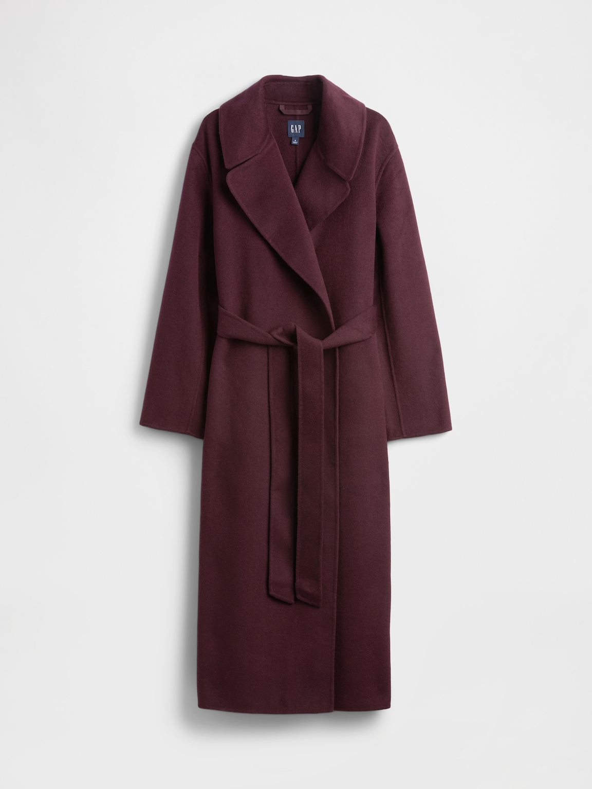 Wool-Blend Wrap Coat