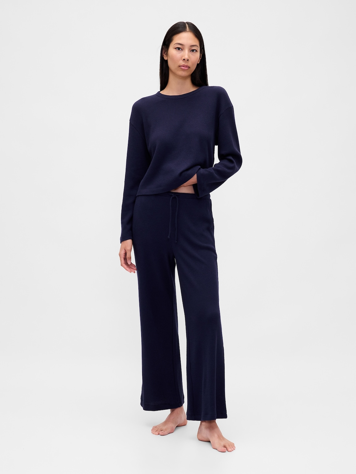 Waffle Wide-Leg PJ Pants