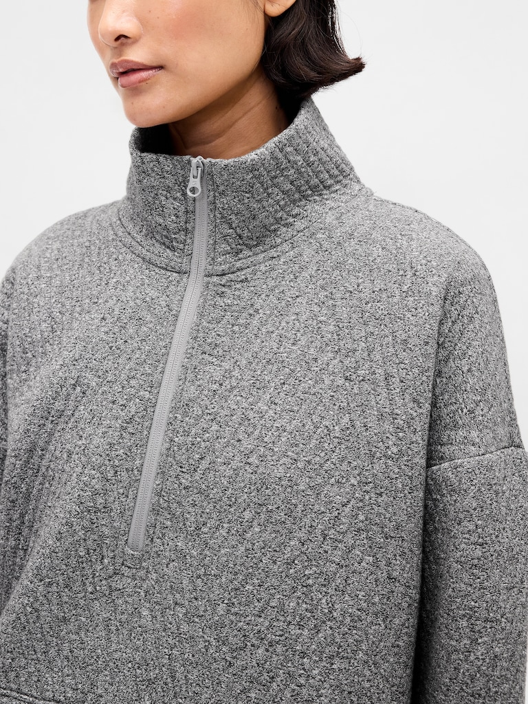 GapFit Quilted Jacquard Half-Zip Pullover
