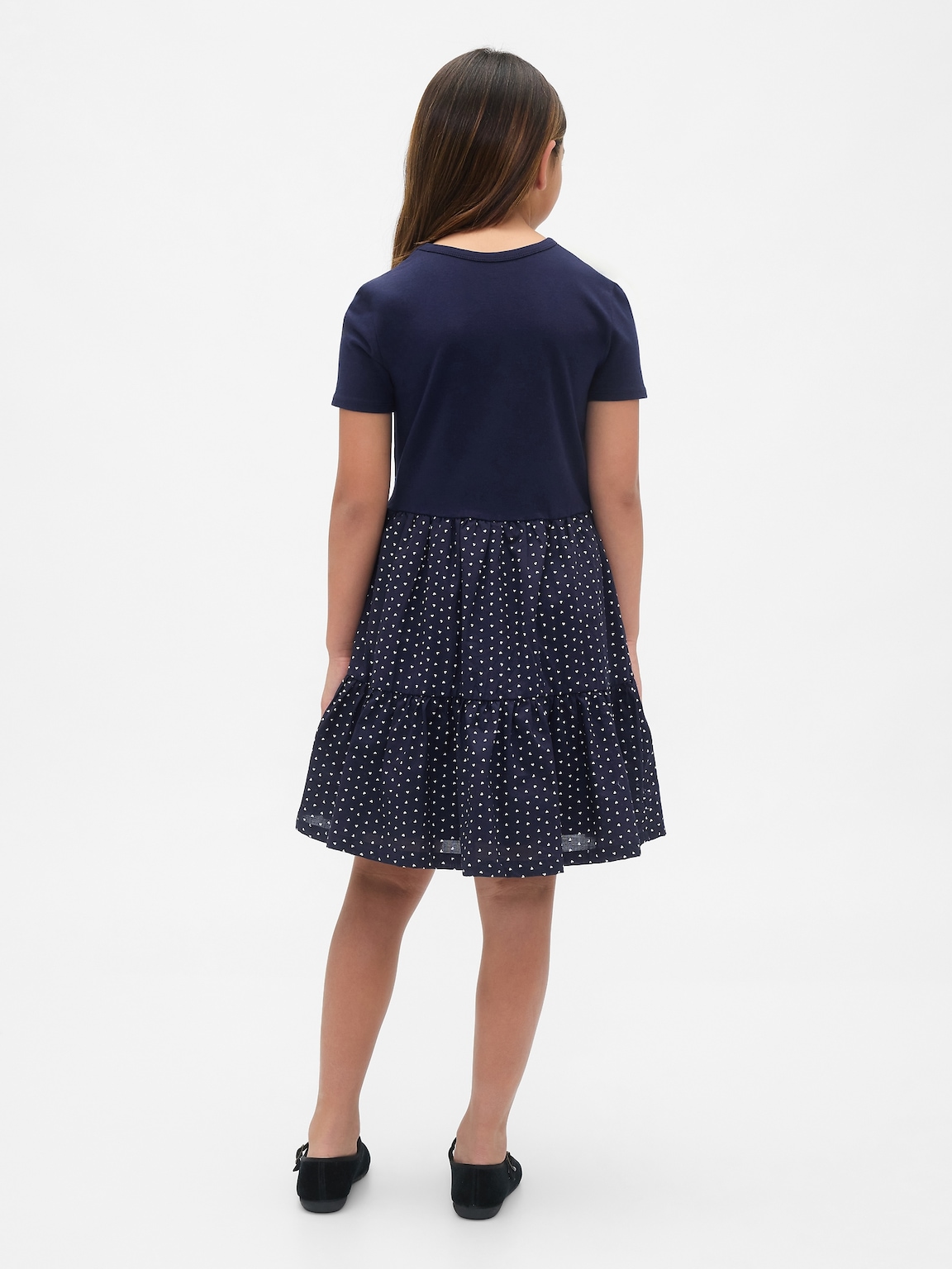 Kids Mixed Media Flounce Dress