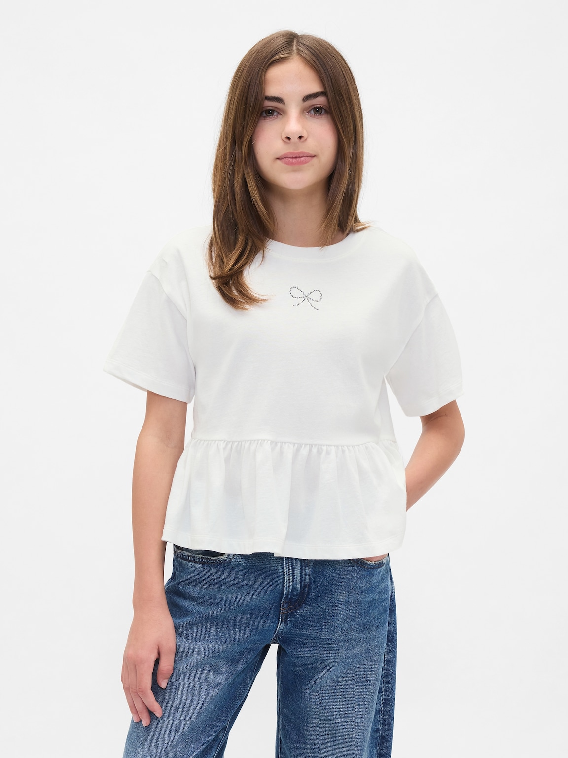 Kids Graphic Peplum T-Shirt