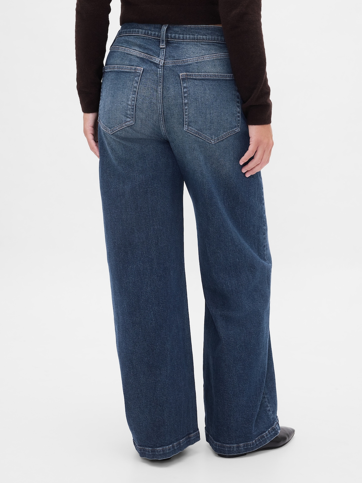 High Rise Stride Wide-Leg Jeans