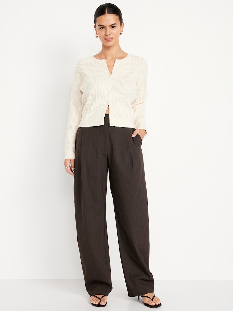 High-Waisted Taylor Barrel Trouser Pants