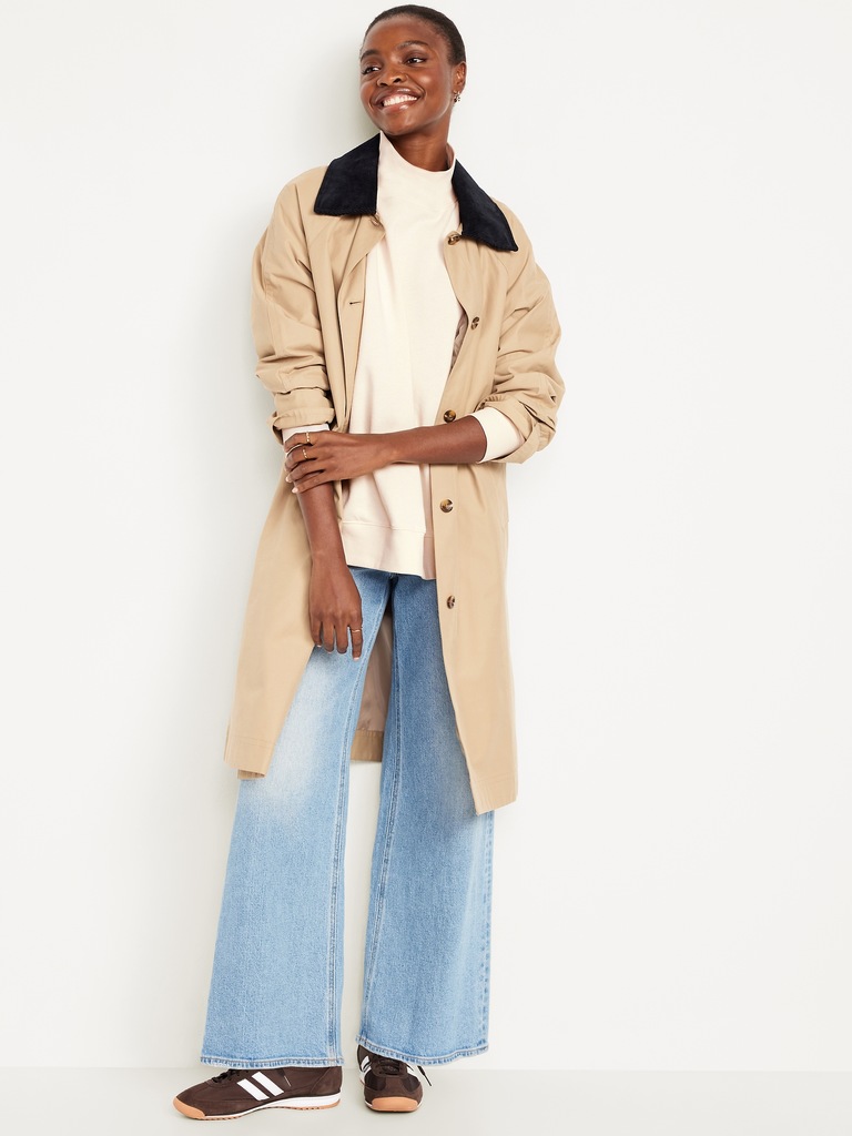 Chandail long surdimensionné en coton ouaté PurConfort