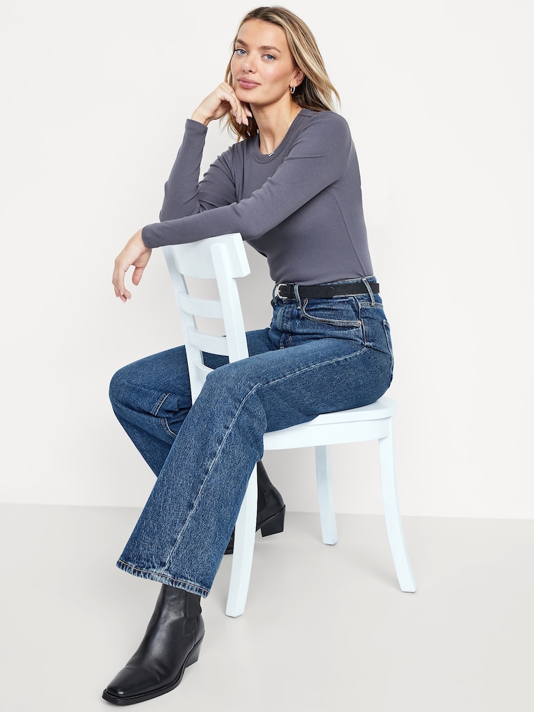 Snug Long-Sleeve Crew-Neck T-Shirt