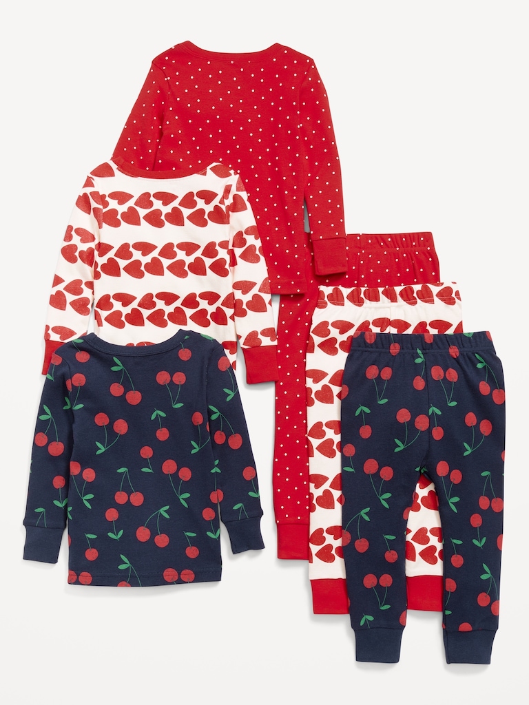Snug-Fit Printed Pajama 6-Piece for Toddler & Baby