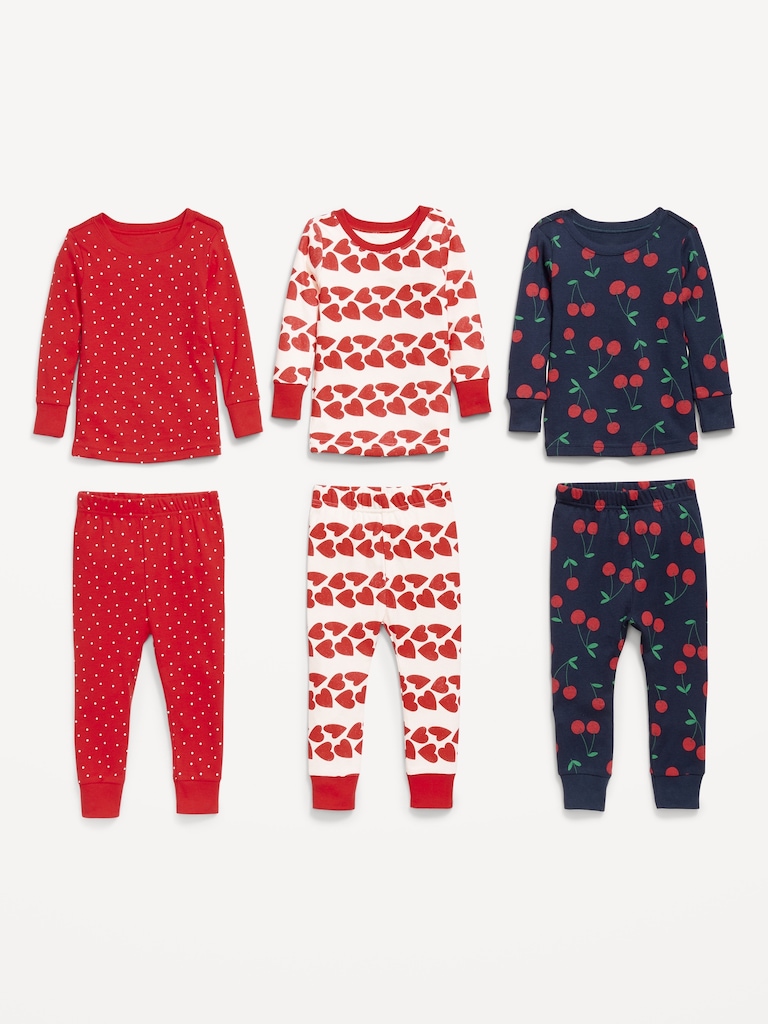 Snug-Fit Printed Pajama 6-Piece for Toddler & Baby