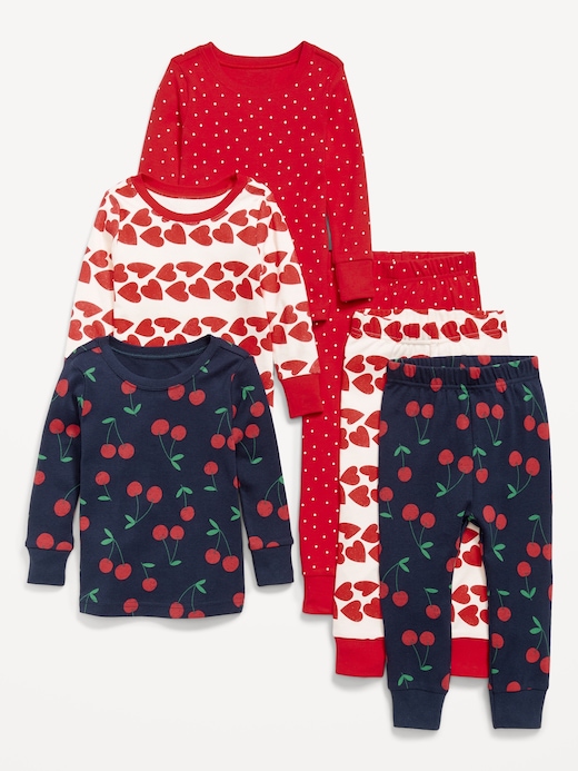 Snug Snug-Fit Printed Pajama 6-Piece for Toddler & Baby clearance deal