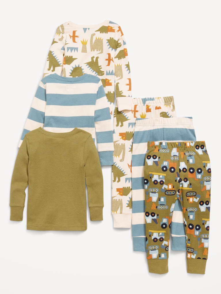 Snug-Fit Printed Pajama 6-Piece for Toddler & Baby