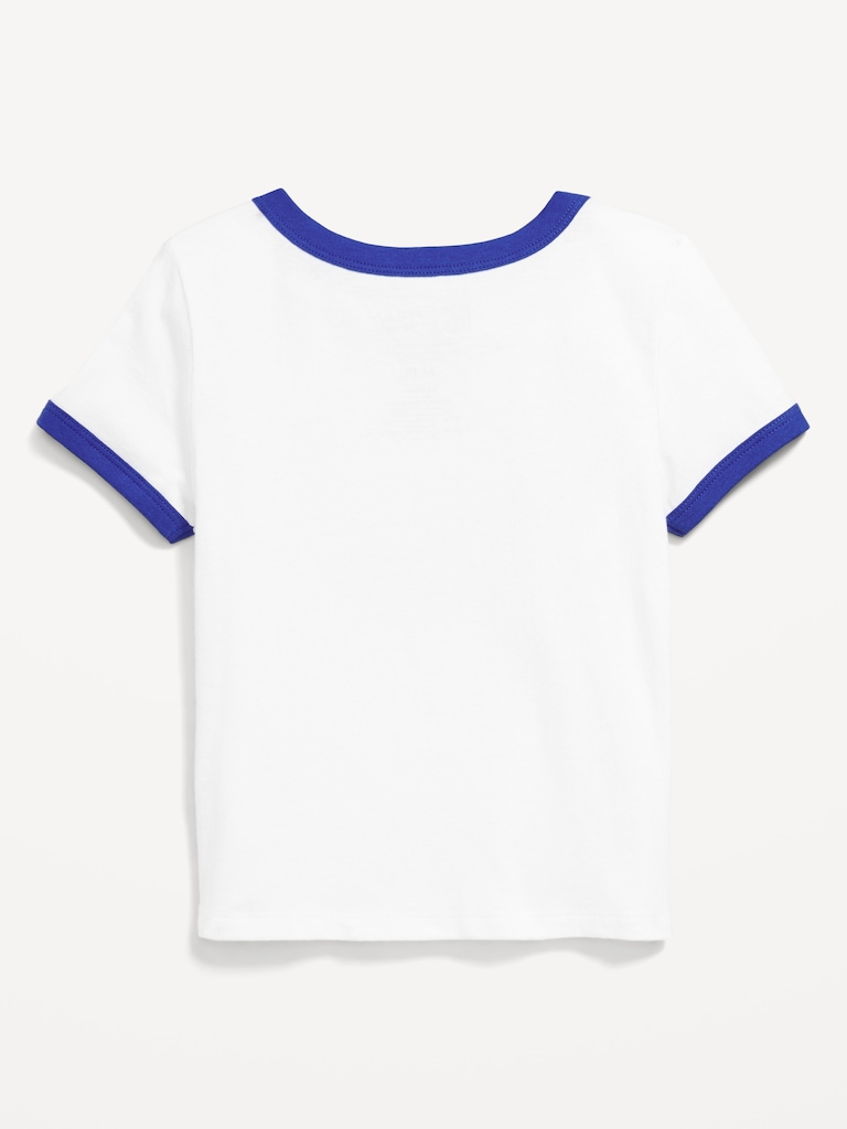 Buffalo Bills Fitted Graphic Ringer T-Shirt for Girls