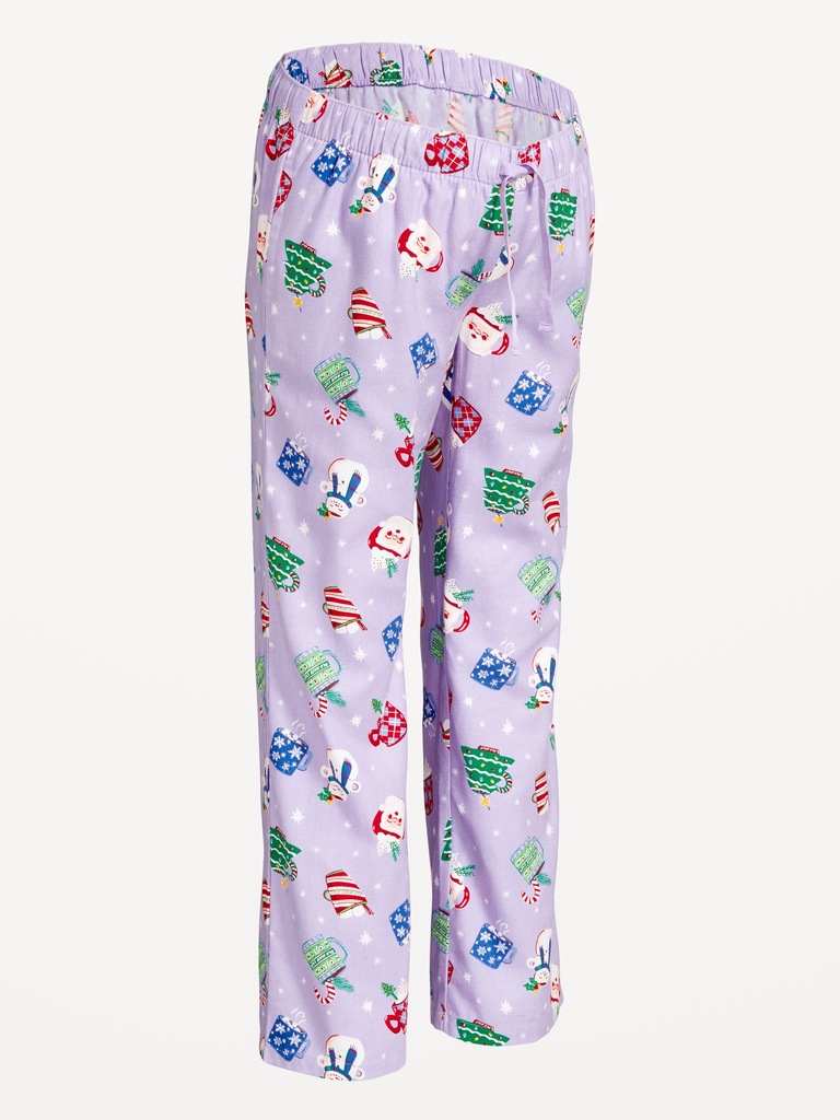 Maternity Printed Flannel Pajama Pants