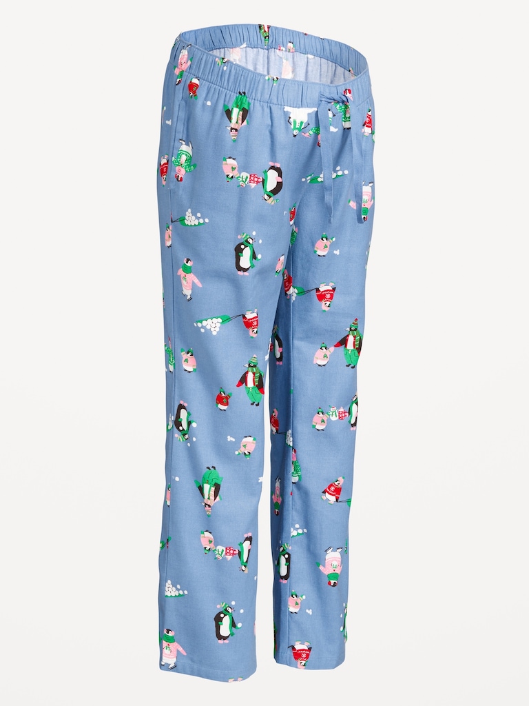 Maternity Printed Flannel Pajama Pants