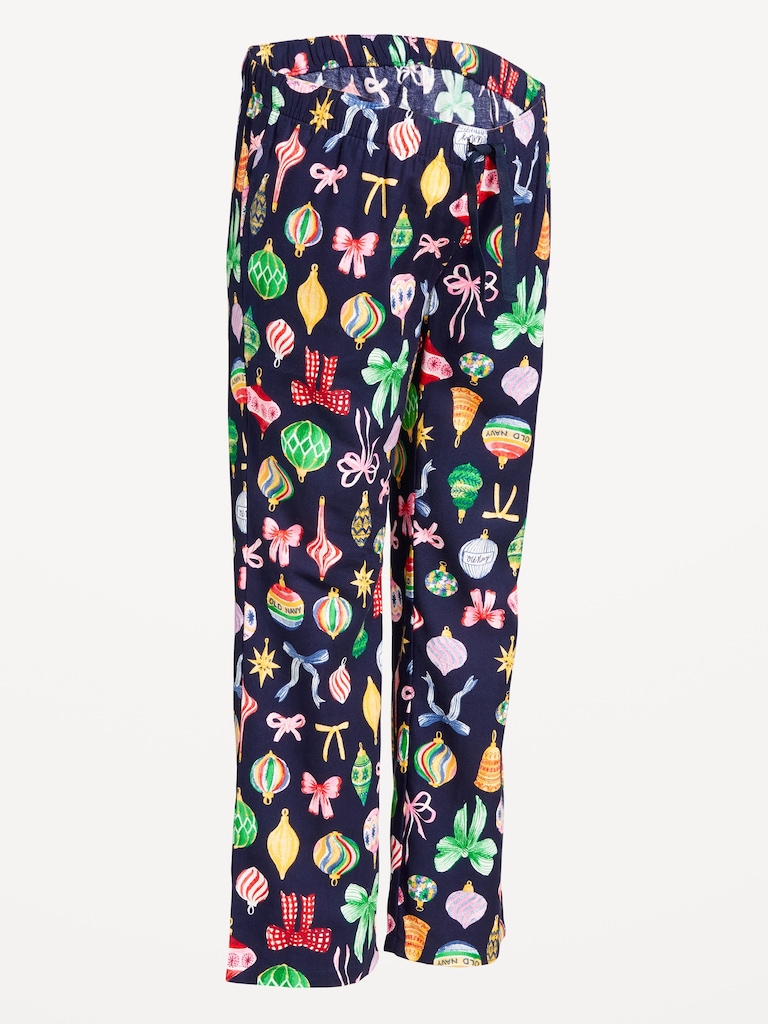 Maternity Printed Flannel Pajama Pants