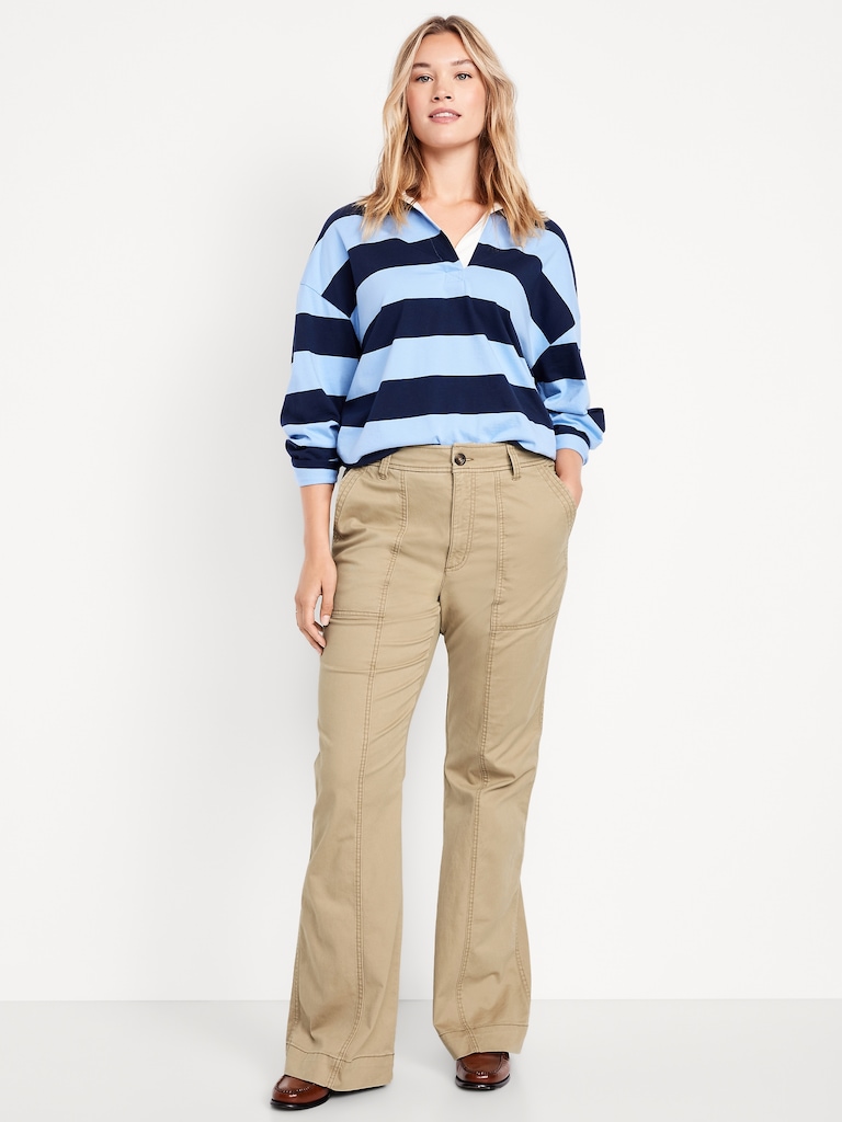 Mid-Rise Flare Pants