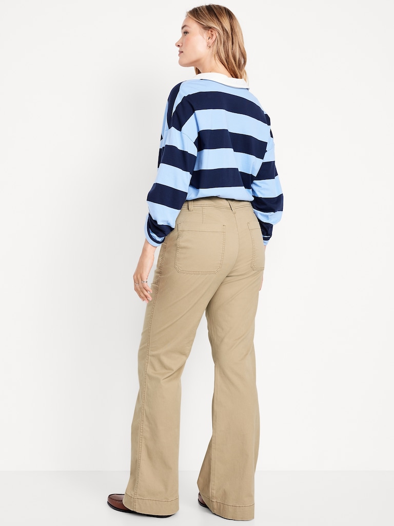 Mid-Rise Flare Pants