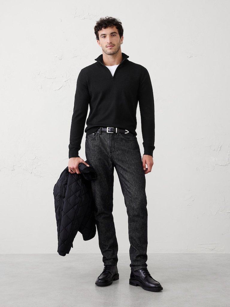 Merino Wool Quarter-Zip Sweater