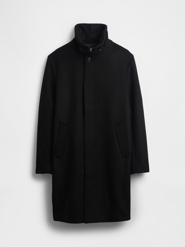 Wool-Blend Car Coat