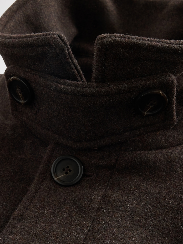 Wool-Blend Car Coat