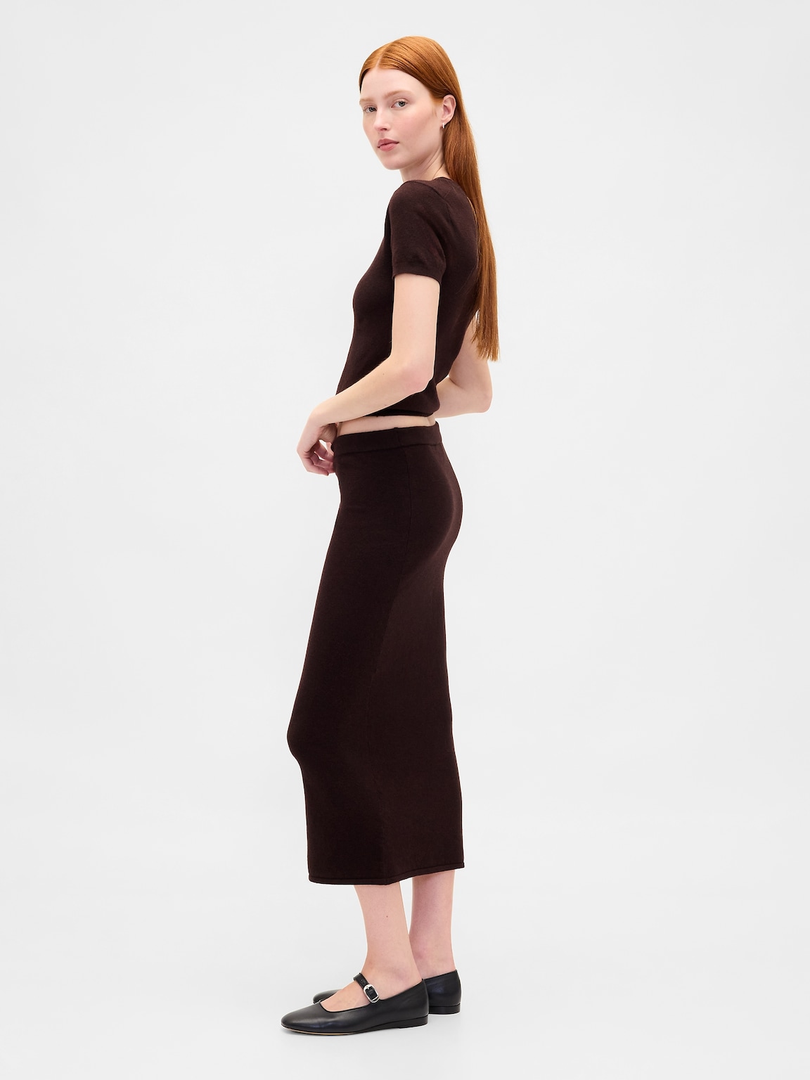 CashSoft Stretch Midi Skirt