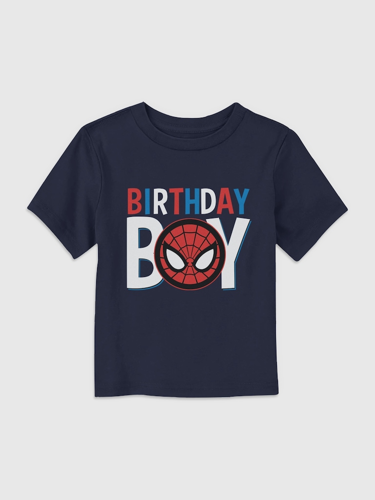 Marvel Universe Classic Birthday Icon Spiderman Graphic T-Shirt for Toddler