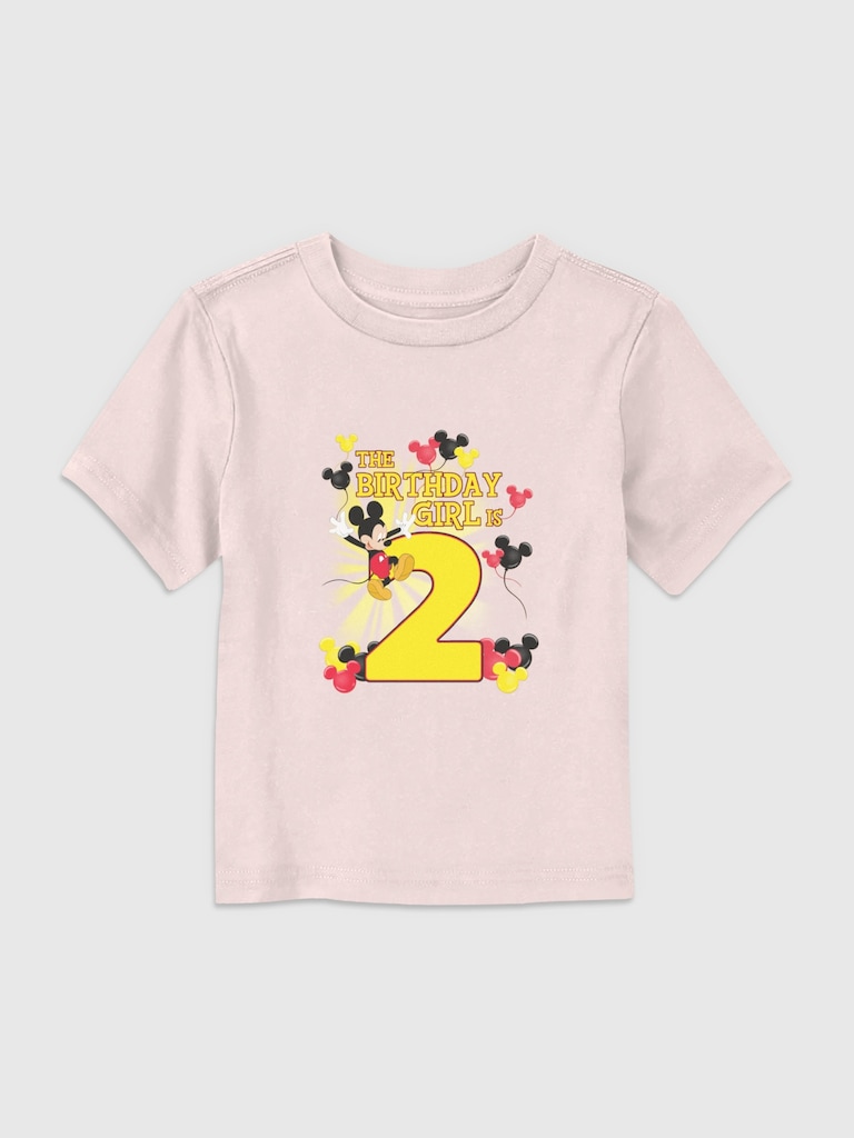 Disney Mickey Birthday Girl Is 2 Graphic T-Shirt for Toddler