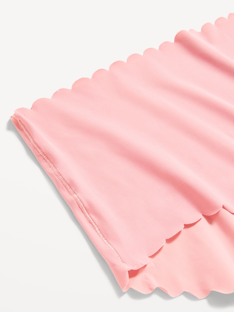 High-Waisted No-Show Scalloped Brief Underwear