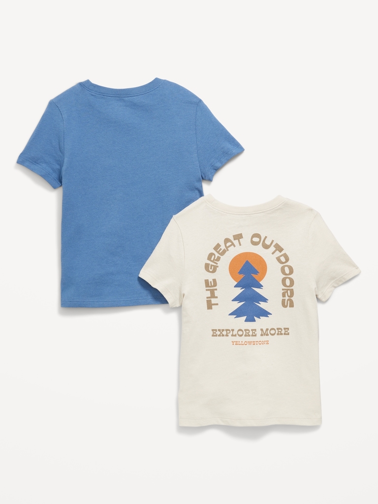 Unisex Short-Sleeve Graphic 2-Pack T-Shirt for Toddler
