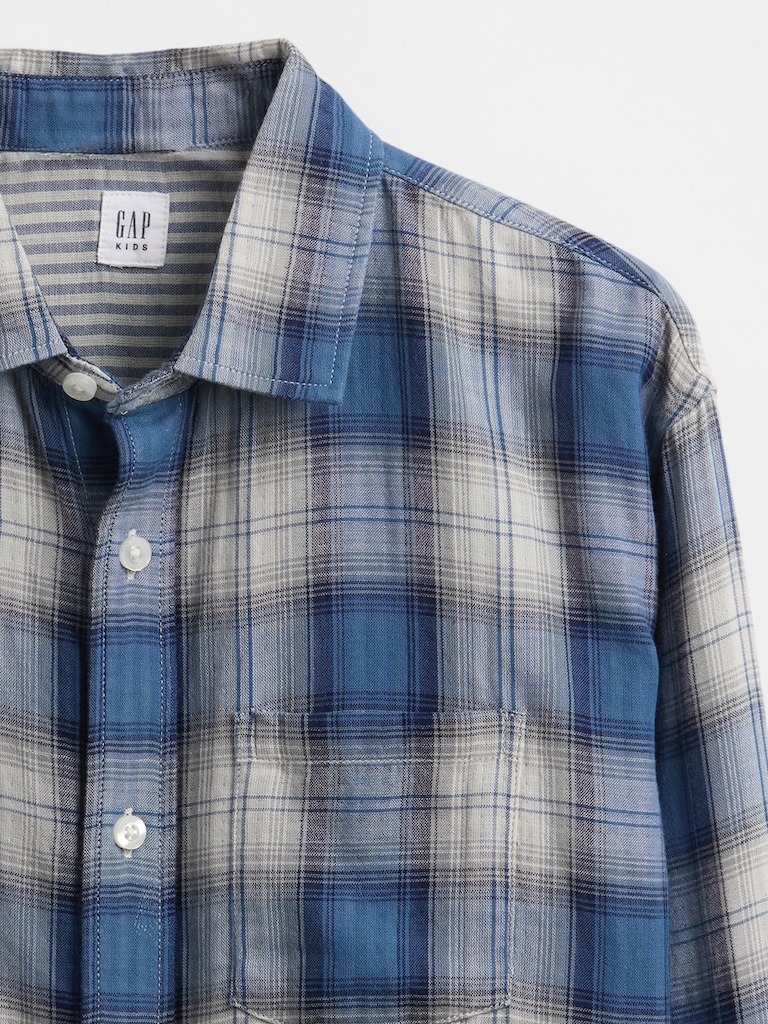 Kids Relaxed Plaid Shirt