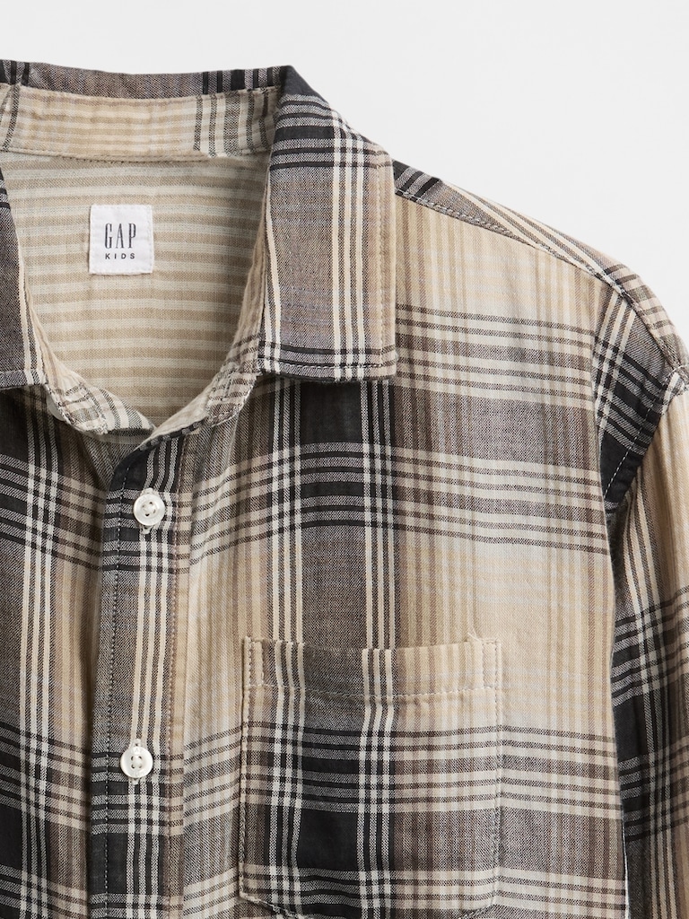 Kids Relaxed Plaid Shirt