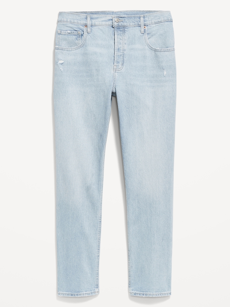 Mid-Rise Slouchy Straight Jeans
