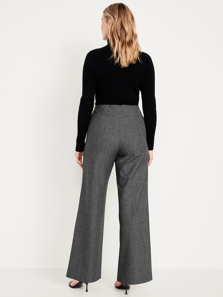 High-Waisted Pull-On Pixie Wide-Leg Pants
