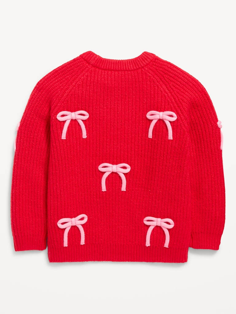 SoSoft Long-Sleeve Bows Sweater for Toddler Girls