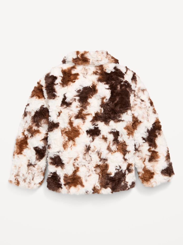 Faux-Fur Zip Jacket for Toddler Girls