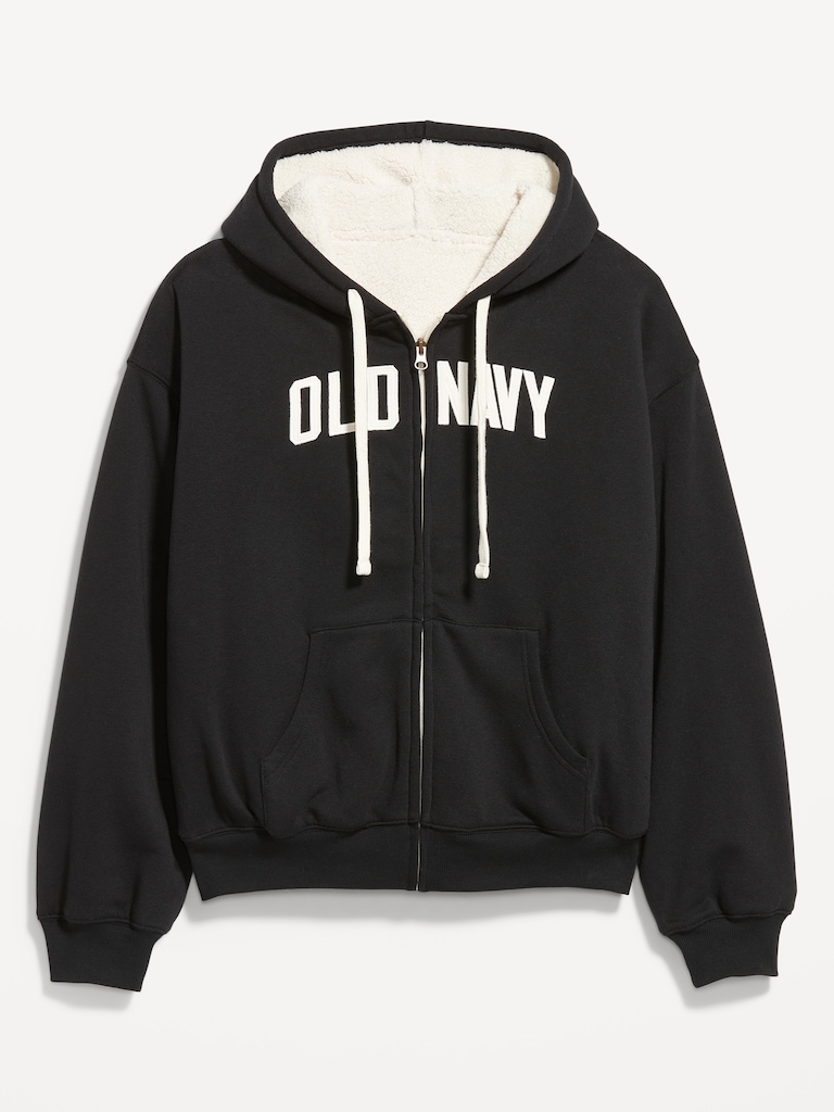 Oversized Logo-Graphic Hoodie Sweatshirt