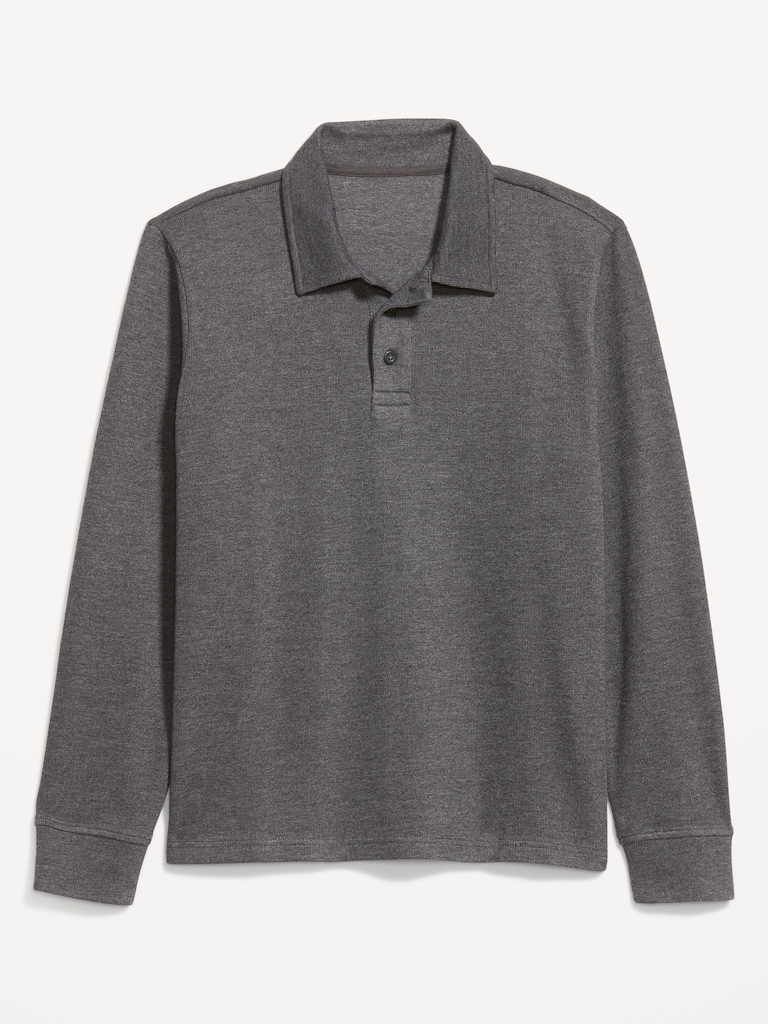 Long-Sleeve French Rib Polo