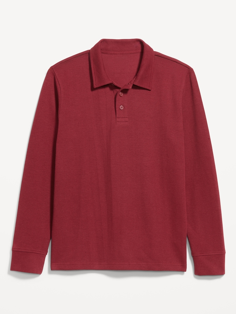 Long-Sleeve French Rib Polo