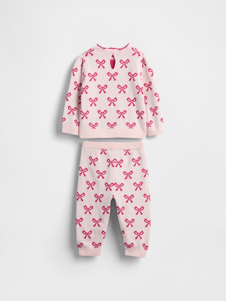 Baby Bow Sweater Outfit Set