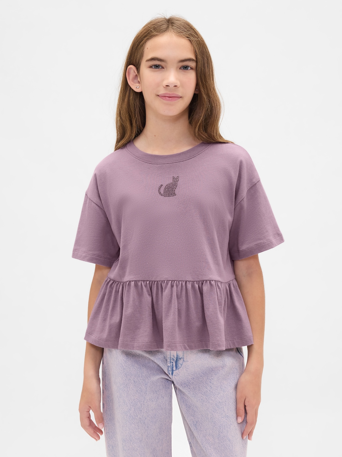 Kids Graphic Peplum T-Shirt