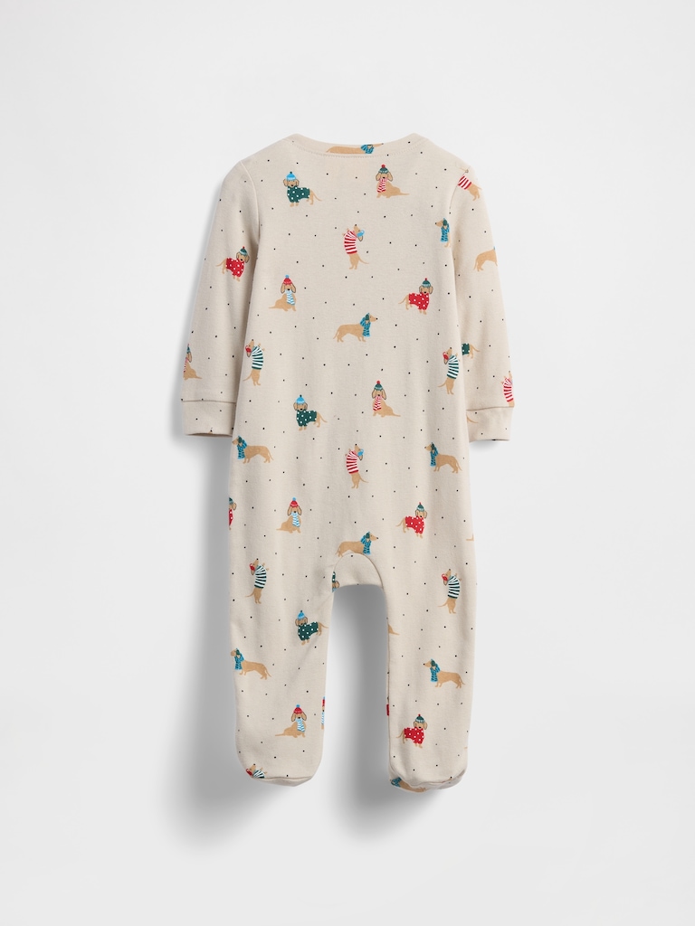 Baby Print Two-Way Zip One-Piece